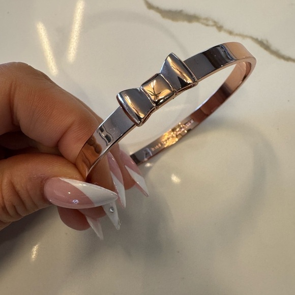 Kate Spade Rose Gold Color Bow Bangle Bracelet - Picture 3 of 8